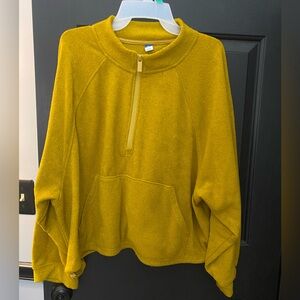 Old Navy Mustard Yellow Women's Half-Zip Sweatshirt